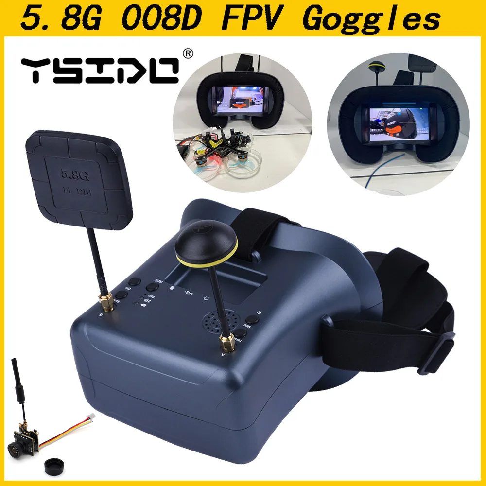 Skyzone Cobra X V2 Fpv Goggles - 008D 5.8G 40CH 4.3인치 800*480 비디오